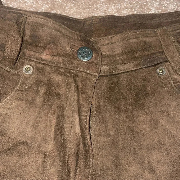 Vintage Genuine Suede Brown Jeans - size 38/6. CC - Picture 2 of 5